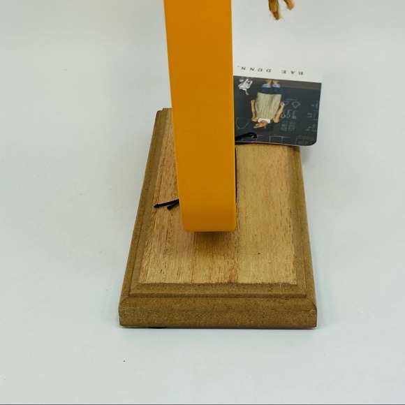 NWT Rae Dunn GRATEFUL Metal Pumpkin w/ Wood Stand - Picture 5 of 9